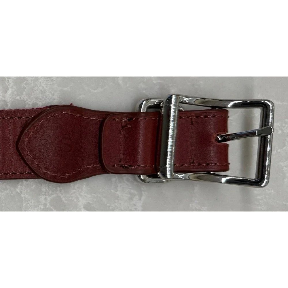 ALABAMA CRIMSON TIDE - ASHER RILEY NEEDLEPOINT DOG COLLAR - SIZE SMALL